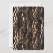 Romige Bruine Chocolade Gouden Wervels Verjaardag Kaart (Achterkant)