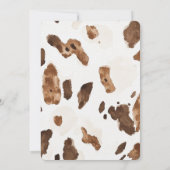 Romige Bruine Chocolade Koe Print Dierlijke Verjaa Kaart (Achterkant)