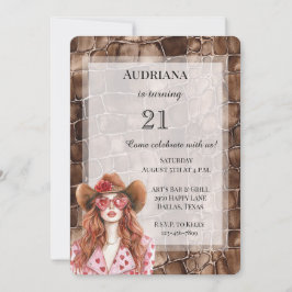 Romige Bruine Chocolade Rood Haar Meisje Verjaarda Kaart