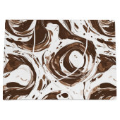 Romige Bruine Chocolade Wervelt Verjaardag Groot Cadeauzakje (Voorkant)