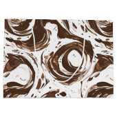 Romige Bruine Chocolade Wervelt Verjaardag Groot Cadeauzakje (Achterkant)