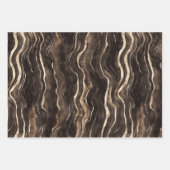 Romige Bruine Chocolade Wervelt Verjaardag Inpakpapier Vel (Voorkant 3)