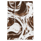 Romige Bruine Chocolade Wervelt Verjaardag Medium Cadeauzakje (Achterkant)