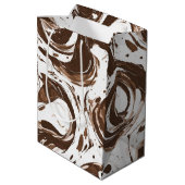 Romige Bruine Chocolade Wervelt Verjaardag Medium Cadeauzakje (Achterkant Gekanteld)