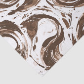 Romige Bruine Chocolade Wervelt Verjaardag Tissuepapier (Detail)