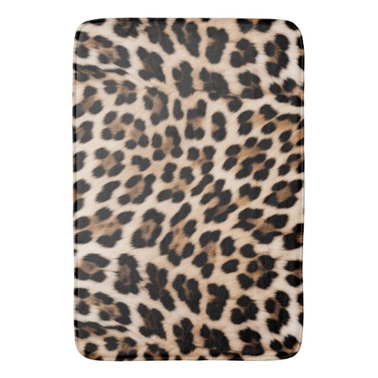 Romige bruine zwarte luipaard badmat (Voorkant Verticaal)