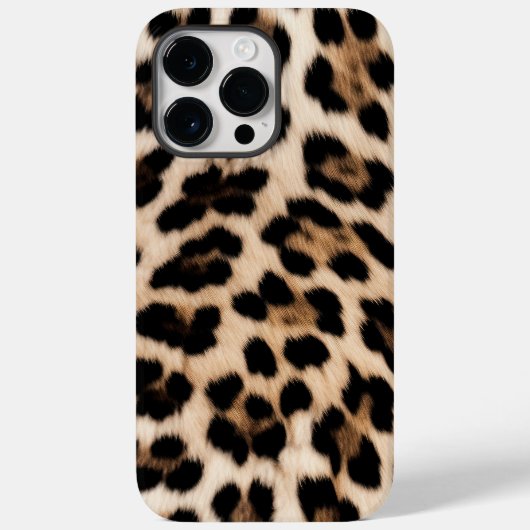 Romige bruine zwarte luipaard Case-Mate iPhone case (Achterkant)