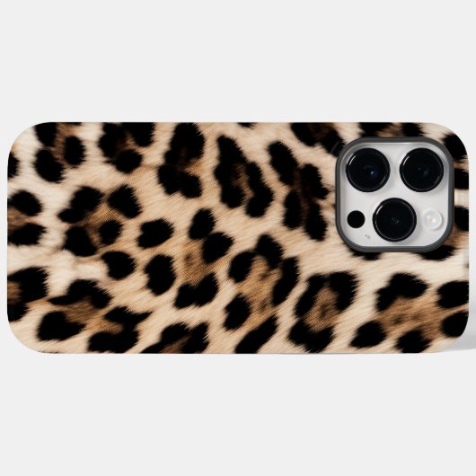 Romige bruine zwarte luipaard Case-Mate iPhone case (Achterkant (horizontaal))