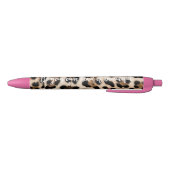 Romige bruine zwarte luipaard inkt pen (Bodem)