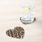 Romige bruine zwarte luipaard kartonnen onderzetters (Insitu)