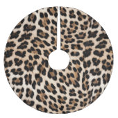 Romige bruine zwarte luipaard kerstboom rok (Voorkant)