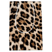 Romige bruine zwarte luipaard medium cadeauzakje (Voorkant)