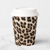 Romige bruine zwarte luipaard papieren bekers (Links)