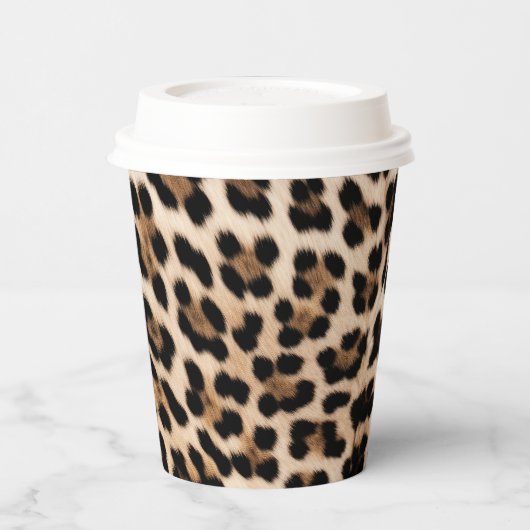 Romige bruine zwarte luipaard papieren bekers (Links)
