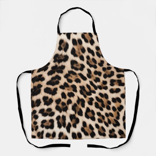 Romige bruine zwarte luipaard schort (Voorkant)