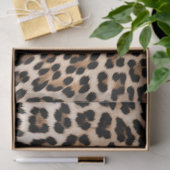 Romige bruine zwarte luipaard tissuepapier (Geschenk)