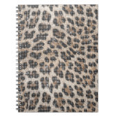 Romige bruine zwarte luipaardvonk notitieboek (Voorkant)