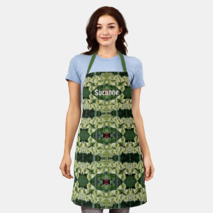 Romige Foxglove Flower Pattern gepersonaliseerd Schort