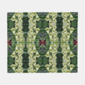 Romige Foxglove Flowers Abstract Fleece Deken (Voorkant (Horizontaal))