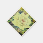 Romige Gele Rose Bloemen Tafel Servetten (Hoek)