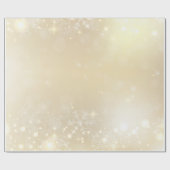 Romige Gouden Kerstmis Sneeuwvlokken Cadeaupapier (Vlak)