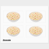 Romige macaronisalade met dressing rechthoekige sticker (Vel)