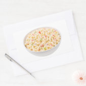 Romige macaronisalade met dressing rechthoekige sticker (Envelop)