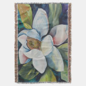 Romige Magnolia Floral Art Deken (Voorkant Verticaal)