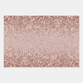 Romige Mauve Roos Gouden Glitter Sparkle Inpakpapier Vel (Voorkant 2)