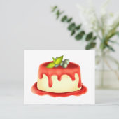 Romige Panna Cotta Briefkaart (Staand voorkant)