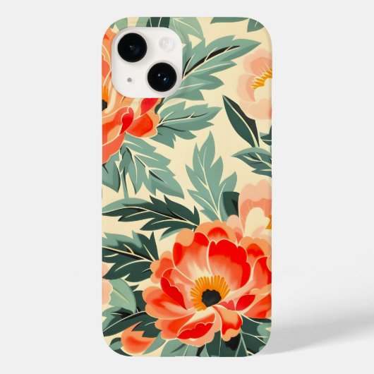 Romige perzik bloesem Waterverf Case-Mate iPhone Case (Achterkant)