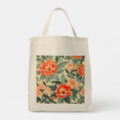 Romige  perzik bloesem Waterverf Tote Bag (Achterkant)