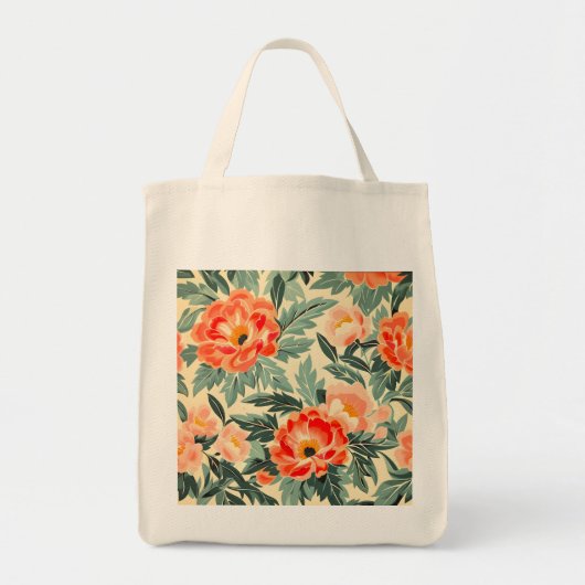 Romige  perzik bloesem Waterverf Tote Bag (Voorkant)