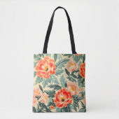 Romige  perzik bloesem Waterverf Tote Bag (Voorkant)