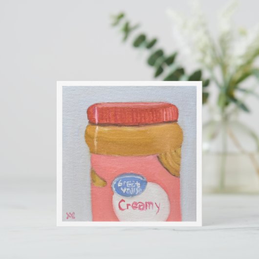 romige pindakaas kaart (Staand voorkant)