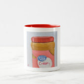 romige pindakaas tweekleurige koffiemok (Center)