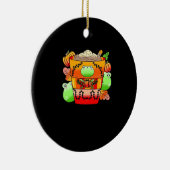 Romige pompoen specerij late seizoen keramisch ornament (Rechts)