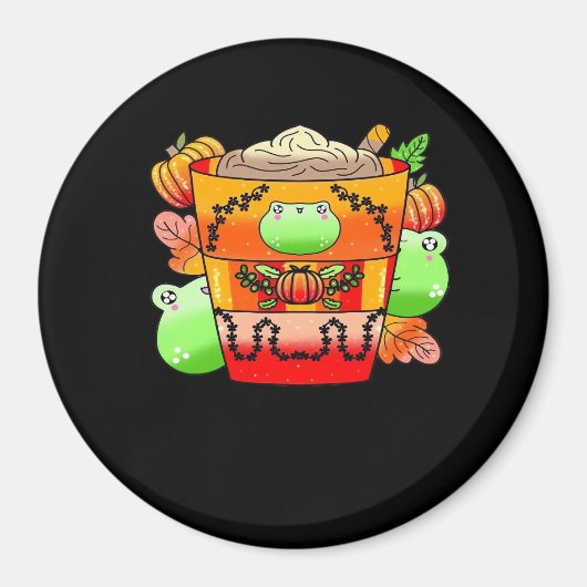 Romige pompoen specerij late seizoen magneet (Voorkant)