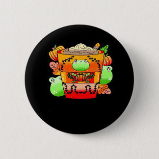 Romige pompoen specerij late seizoen ronde button 5,7 cm