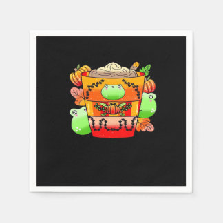 Romige pompoen specerij late seizoen servet