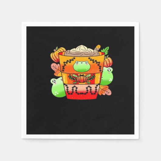 Romige pompoen specerij late seizoen servet (Voorkant)