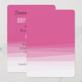Romige Roze Ombre Waterverf Sweet Sixteen Kaart (Voorkant / Achterkant)