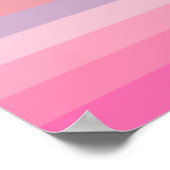 Romige roze strepen poster (Hoek)