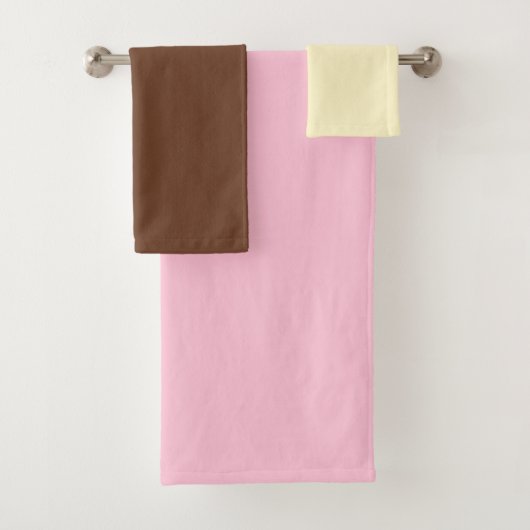 Romige vanille chocolade aardbei bad handdoek (Insitu)