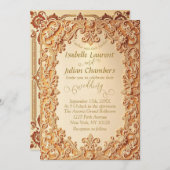 Romige Victoriaans kant Romantische bruiloft Kaart (Voorkant / Achterkant)