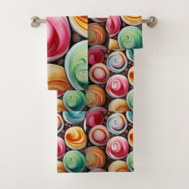 Romige wervelingen bad handdoek