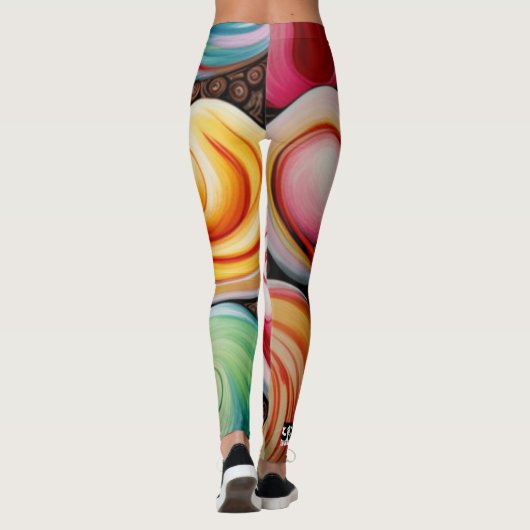 Romige wervelingen leggings (Achterkant)