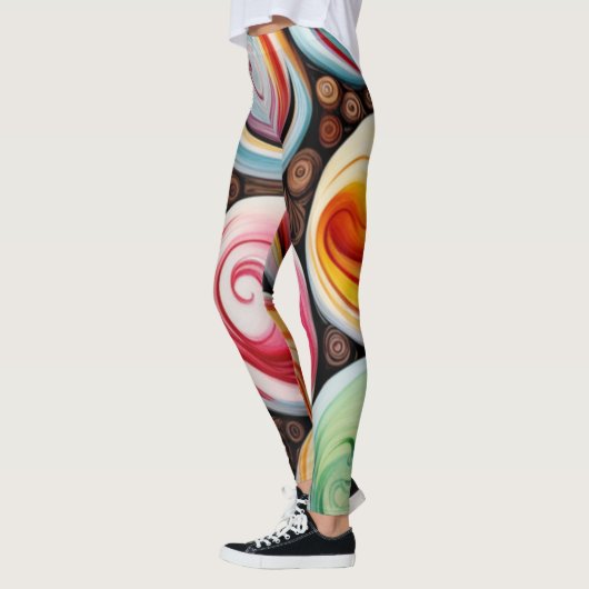 Romige wervelingen leggings (Links)