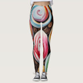 Romige wervelingen leggings (Voorkant)
