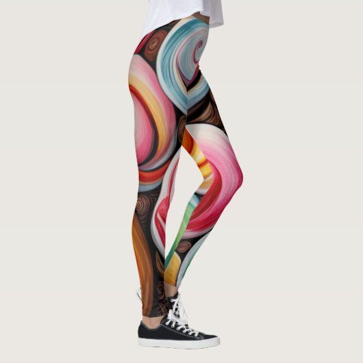 Romige wervelingen leggings (Rechts)